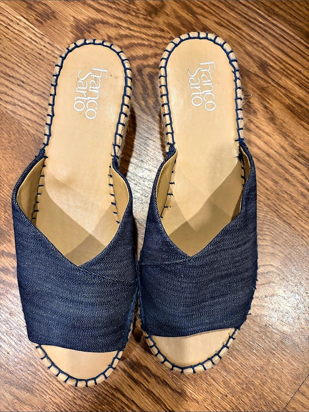 Franco Sarto Pinot Espadrille Wedge Sandal Blue